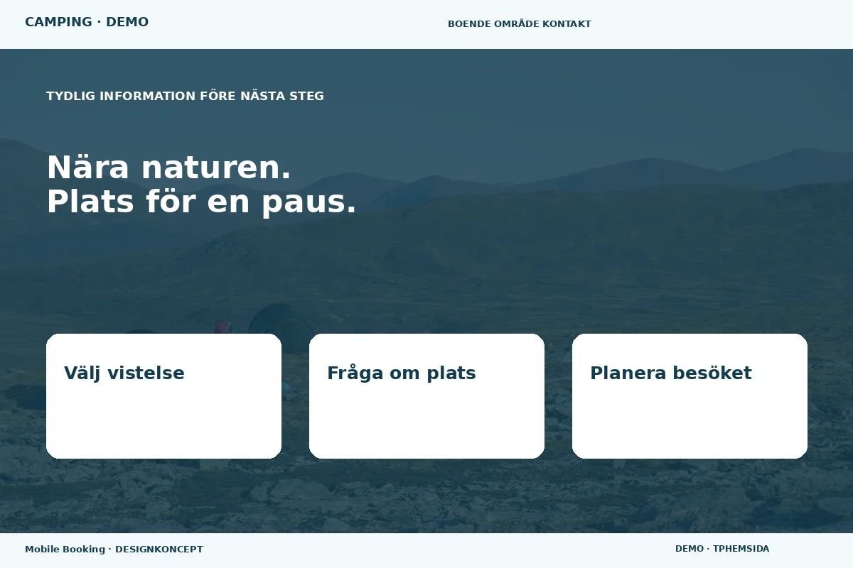 Mobile Booking – Inför ditt val för camping