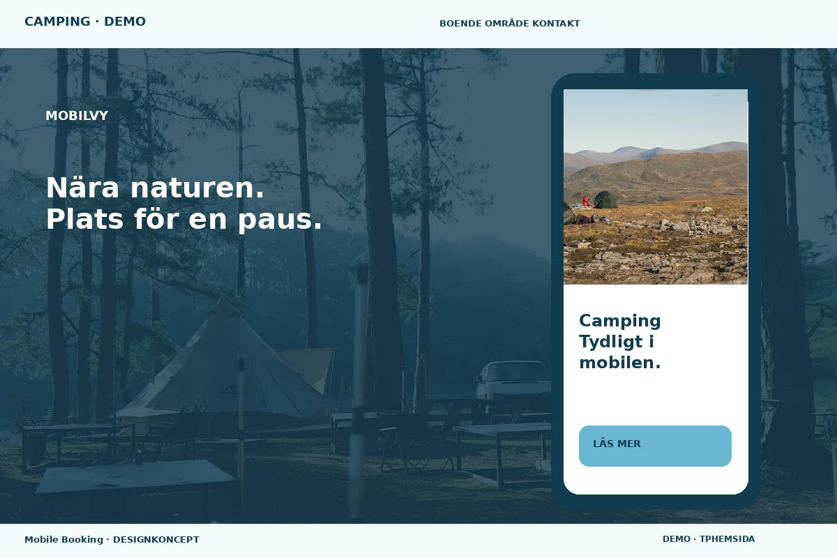 Mobile Booking – Mobilvy för camping