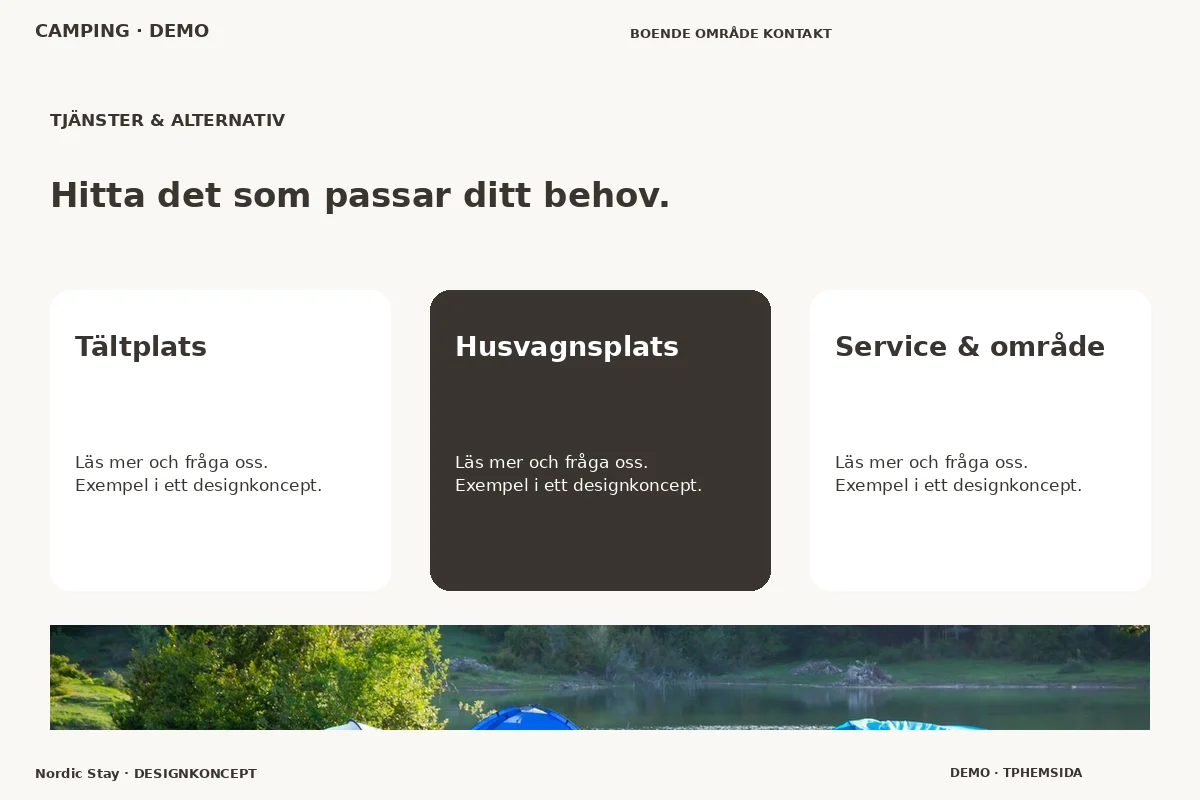 Nordic Stay – Tjänster & alternativ för camping