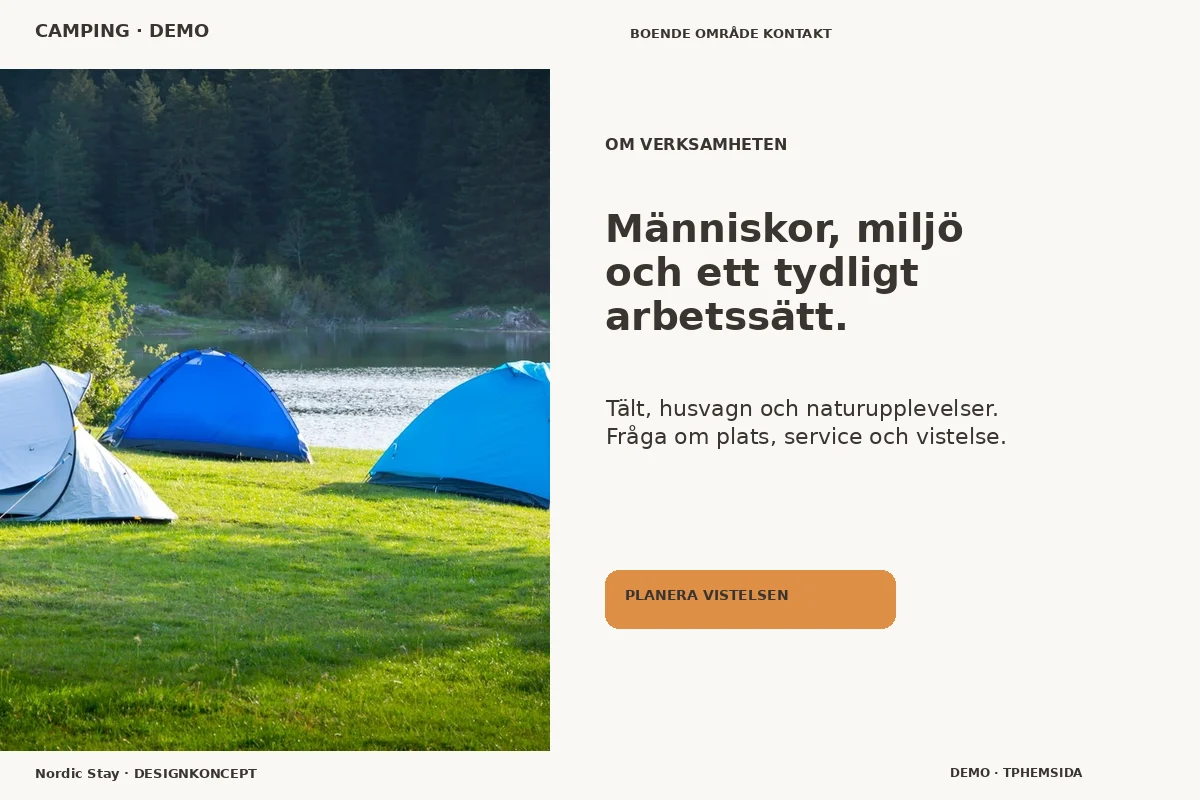 Nordic Stay – Om verksamheten för camping