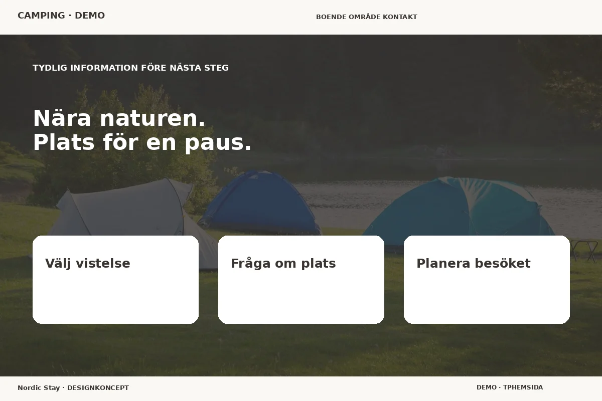 Nordic Stay – Inför ditt val för camping