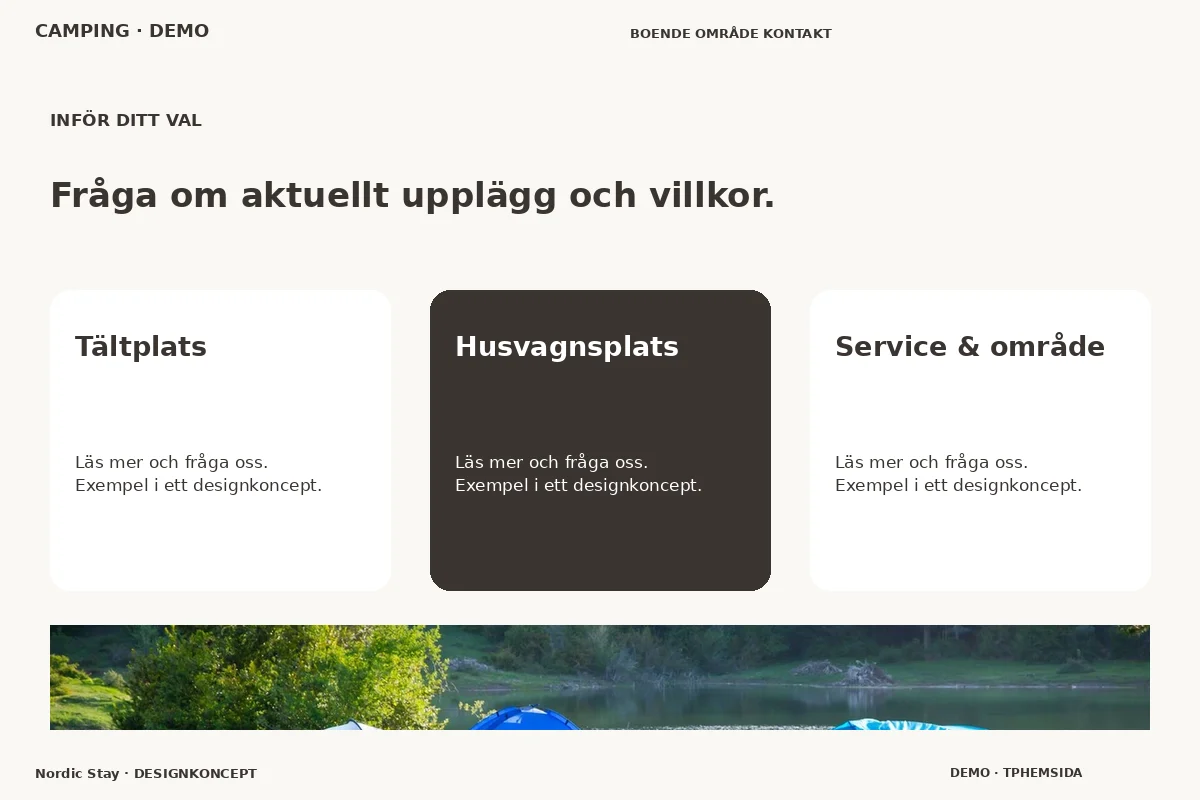 Nordic Stay – Alternativ & villkor för camping