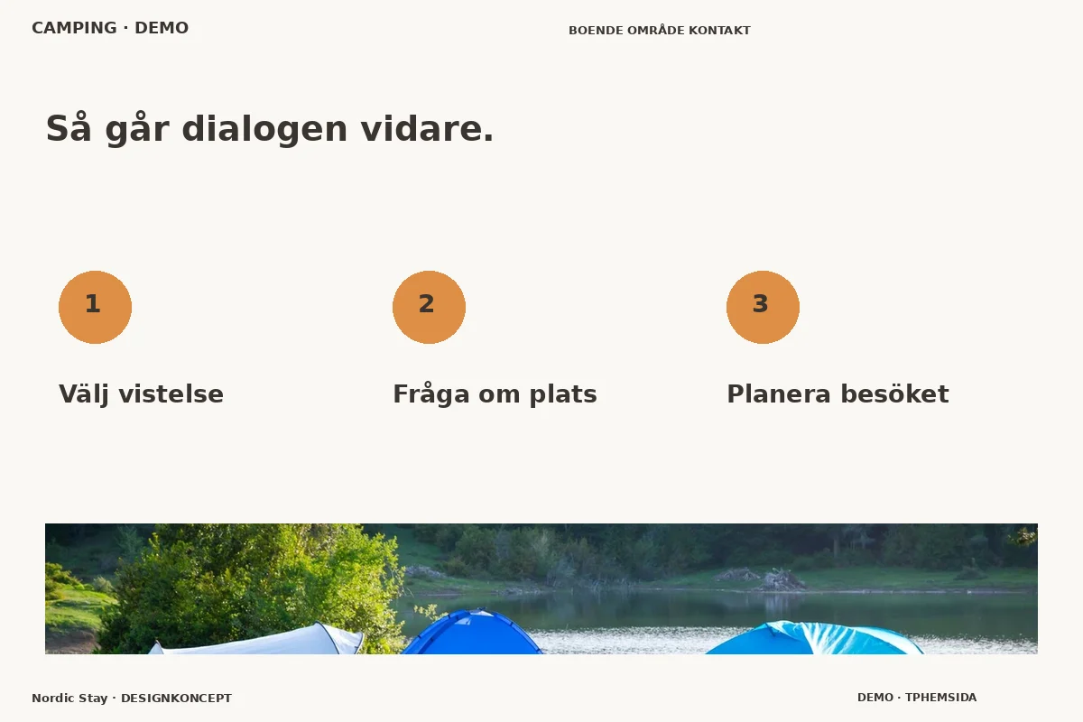 Nordic Stay – Så fungerar dialogen för camping