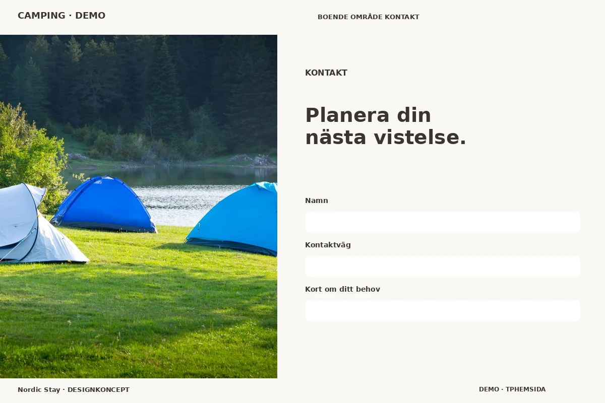 Nordic Stay – Kontakt för camping