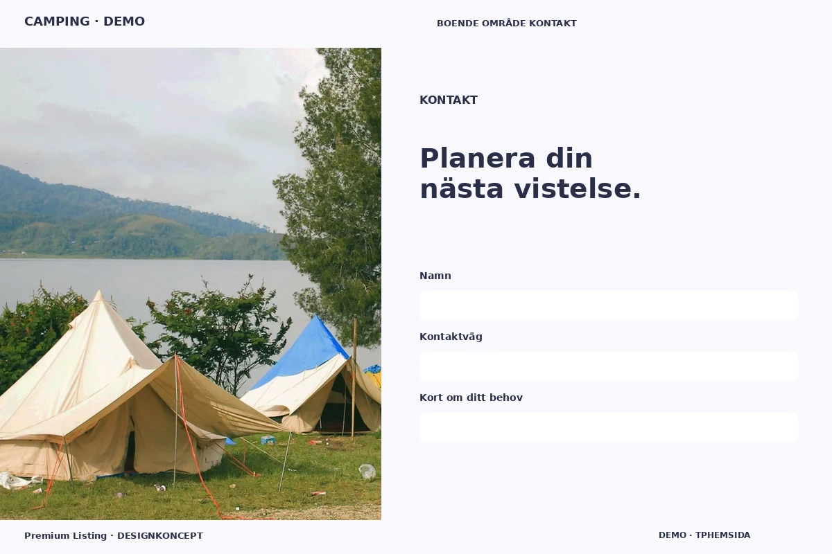 Premium Listing – Kontakt för camping