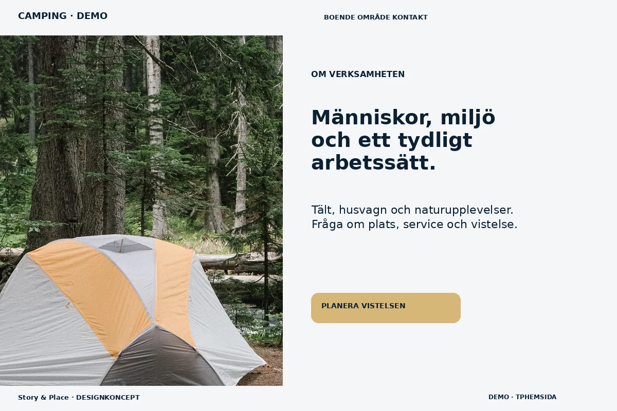 Story & Place – Om verksamheten för camping