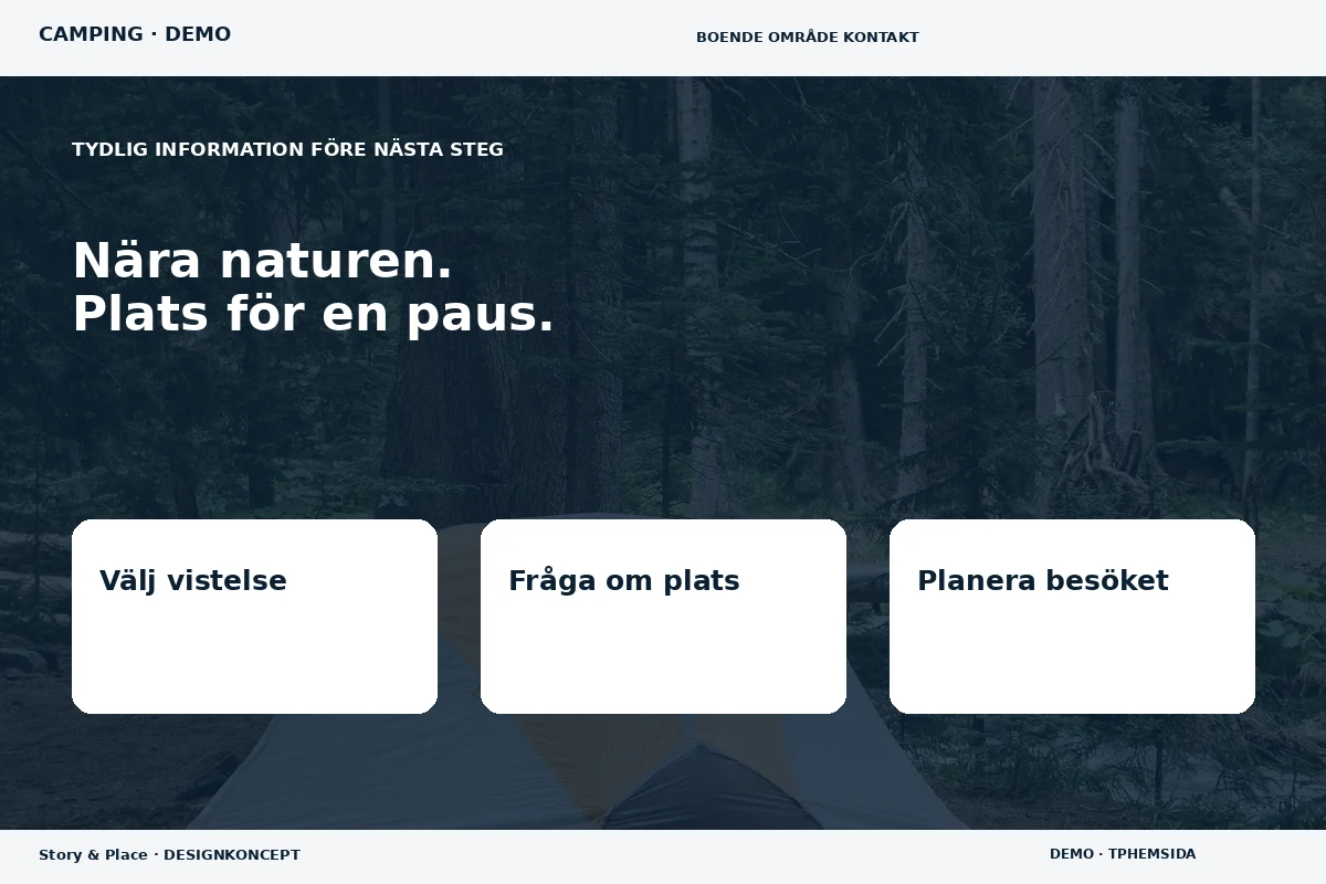 Story & Place – Inför ditt val för camping