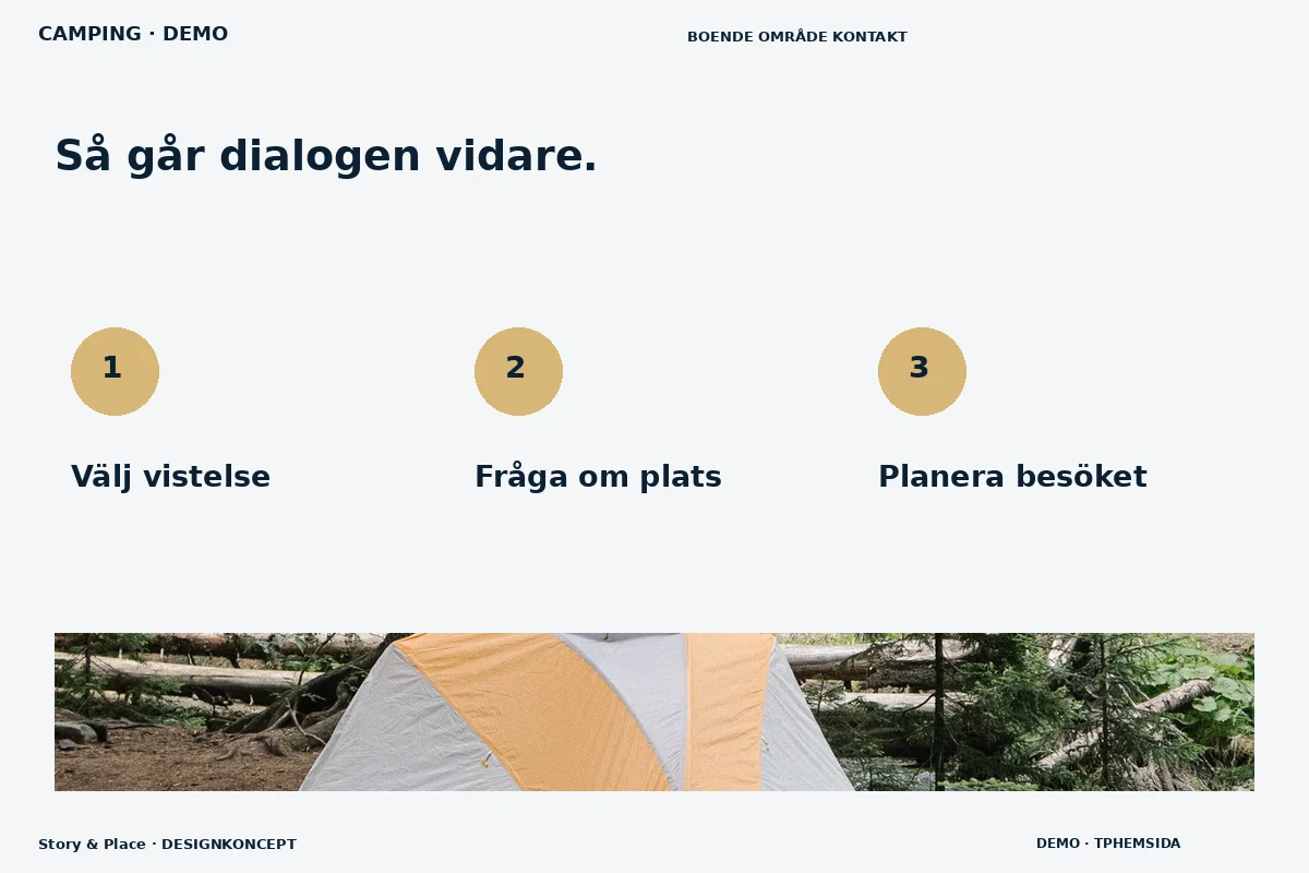 Story & Place – Så fungerar dialogen för camping