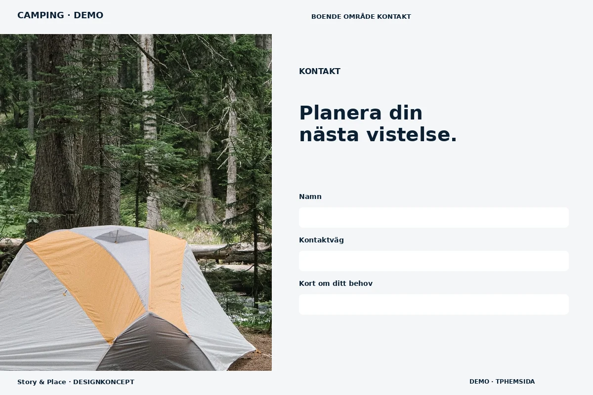 Story & Place – Kontakt för camping