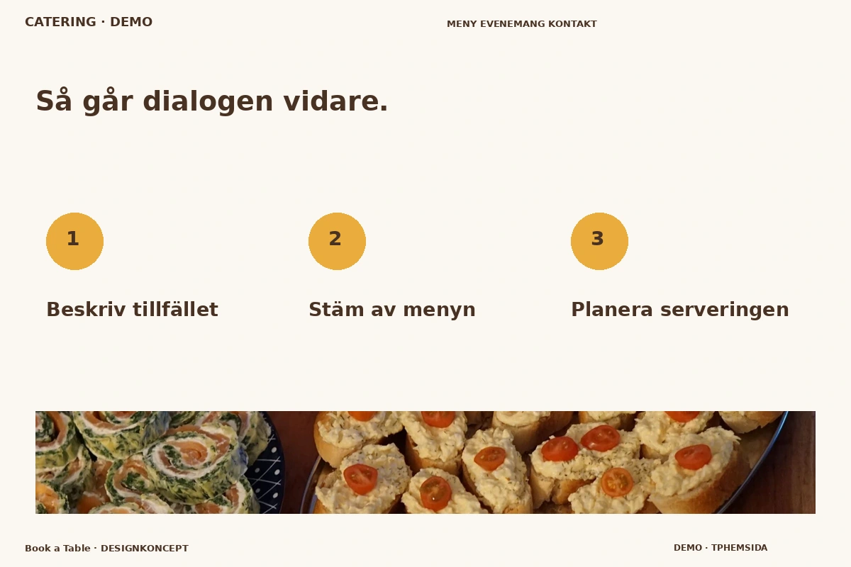 Book a Table – Så fungerar dialogen för catering