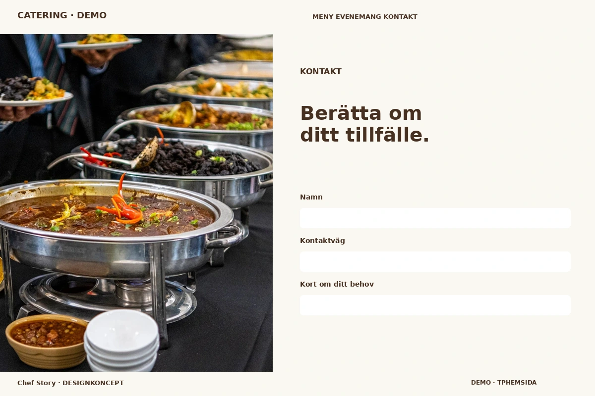 Chef Story – Kontakt för catering