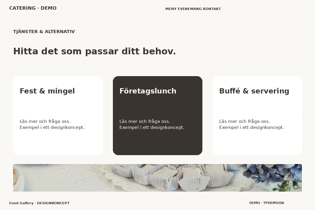 Food Gallery – Tjänster & alternativ för catering