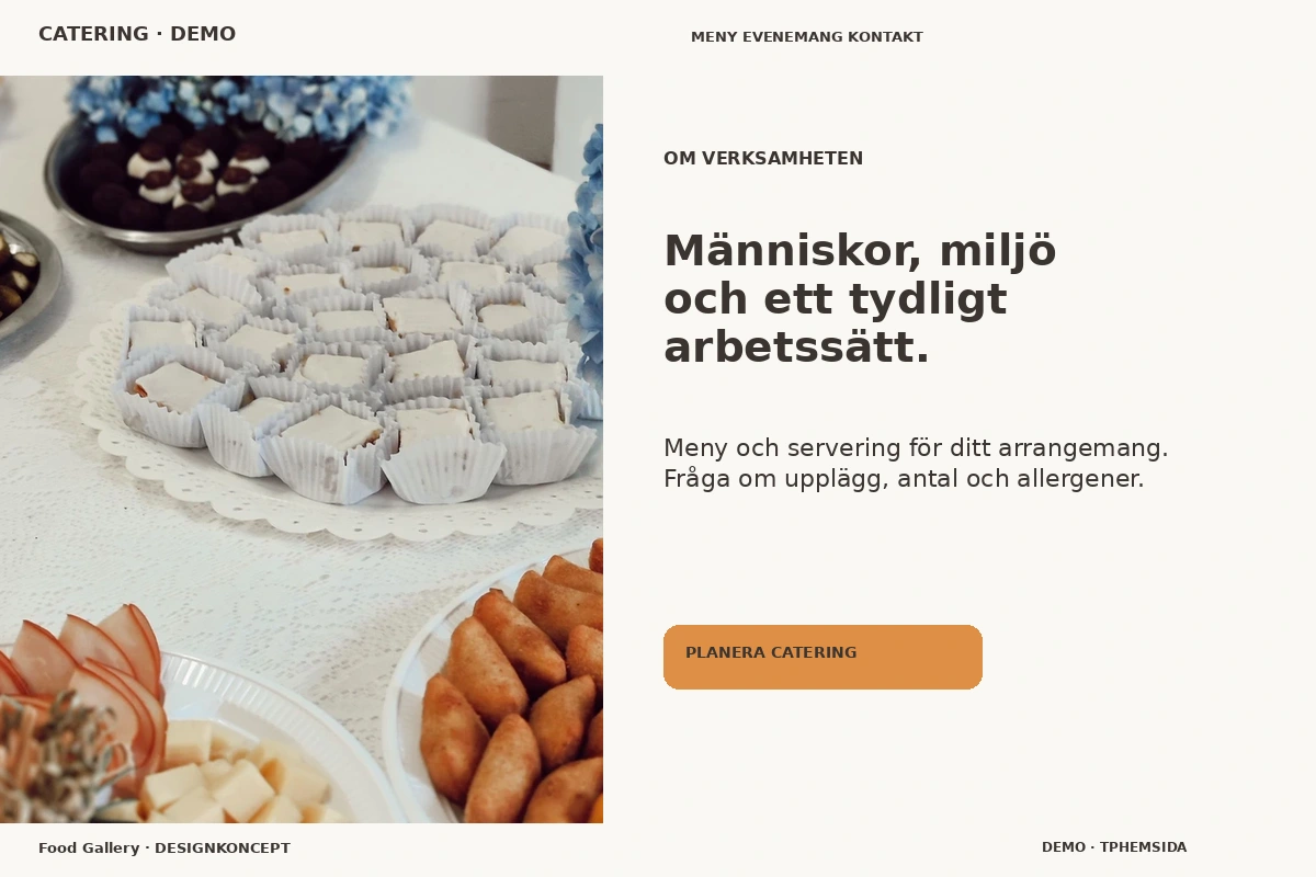Food Gallery – Om verksamheten för catering