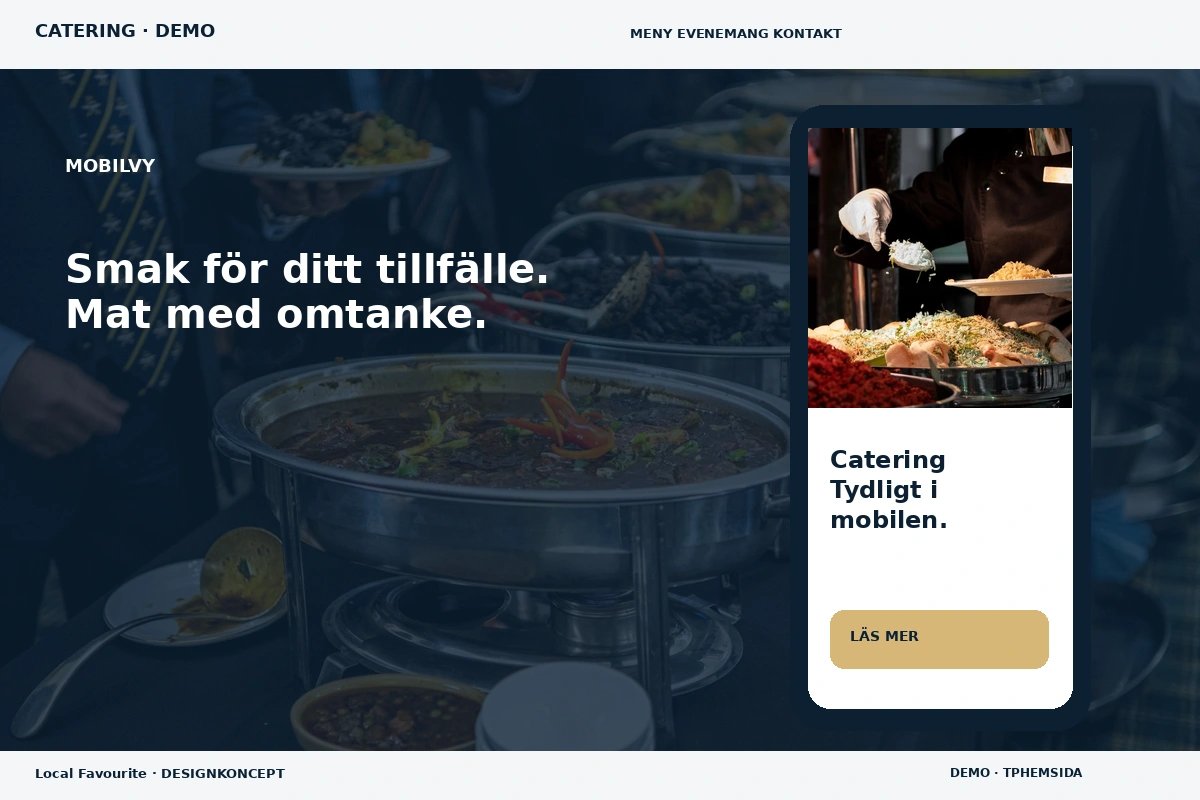 Local Favourite – Mobilvy för catering