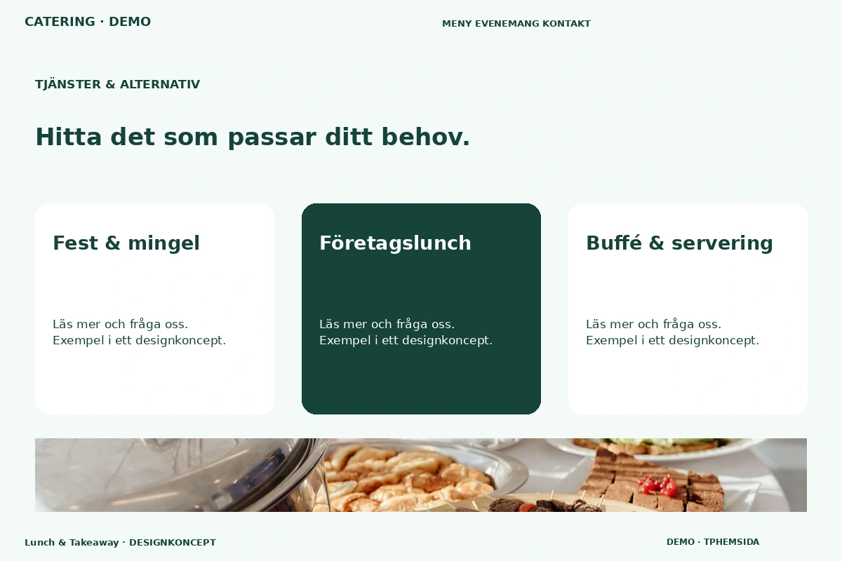 Lunch & Takeaway – Tjänster & alternativ för catering