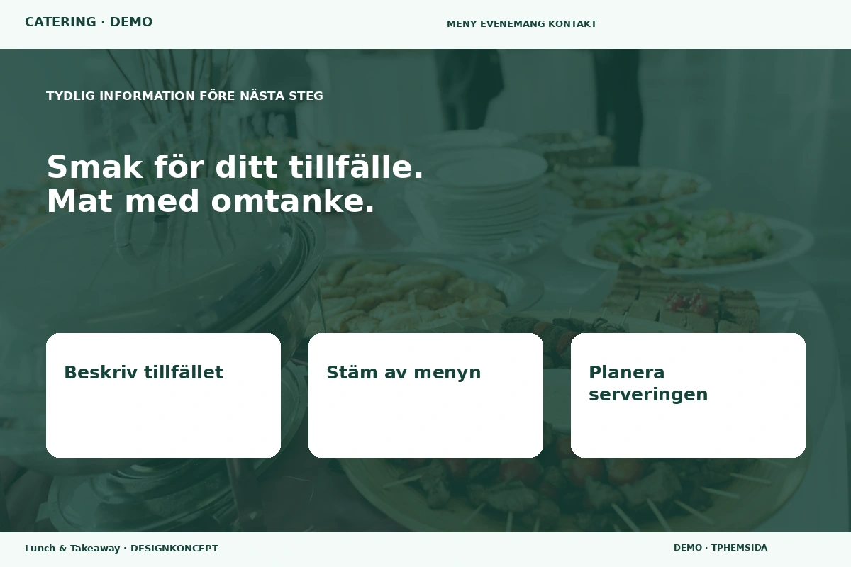 Lunch & Takeaway – Inför ditt val för catering