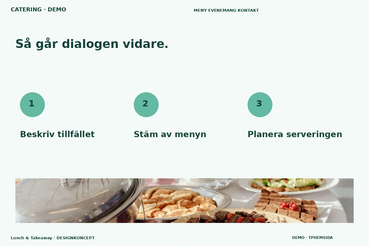 Lunch & Takeaway – Så fungerar dialogen för catering