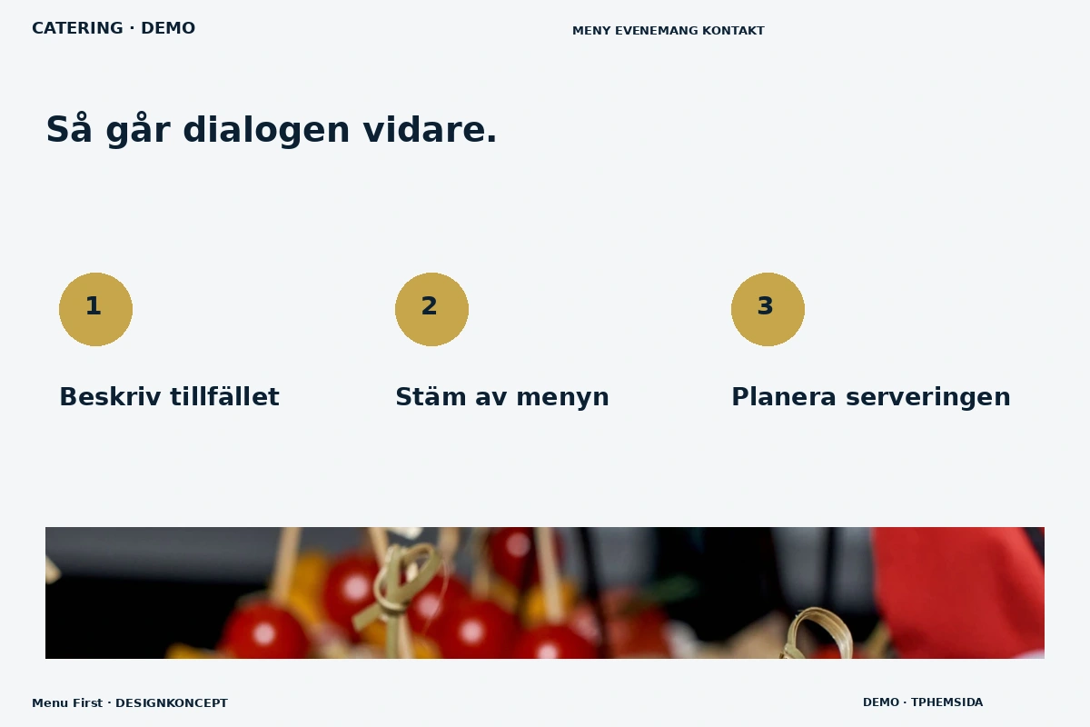 Menu First – Så fungerar dialogen för catering