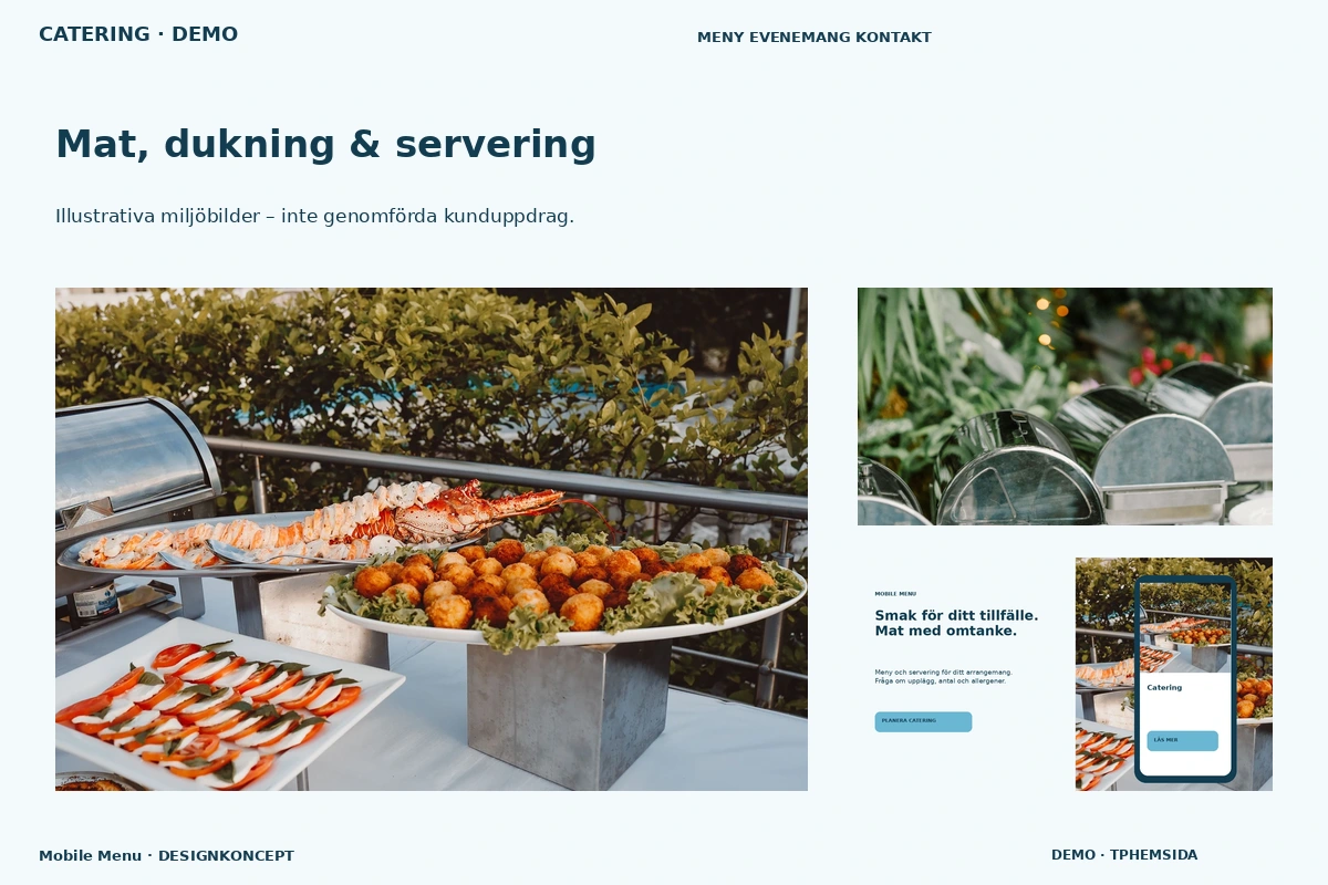 Mobile Menu – Mat, dukning & servering för catering