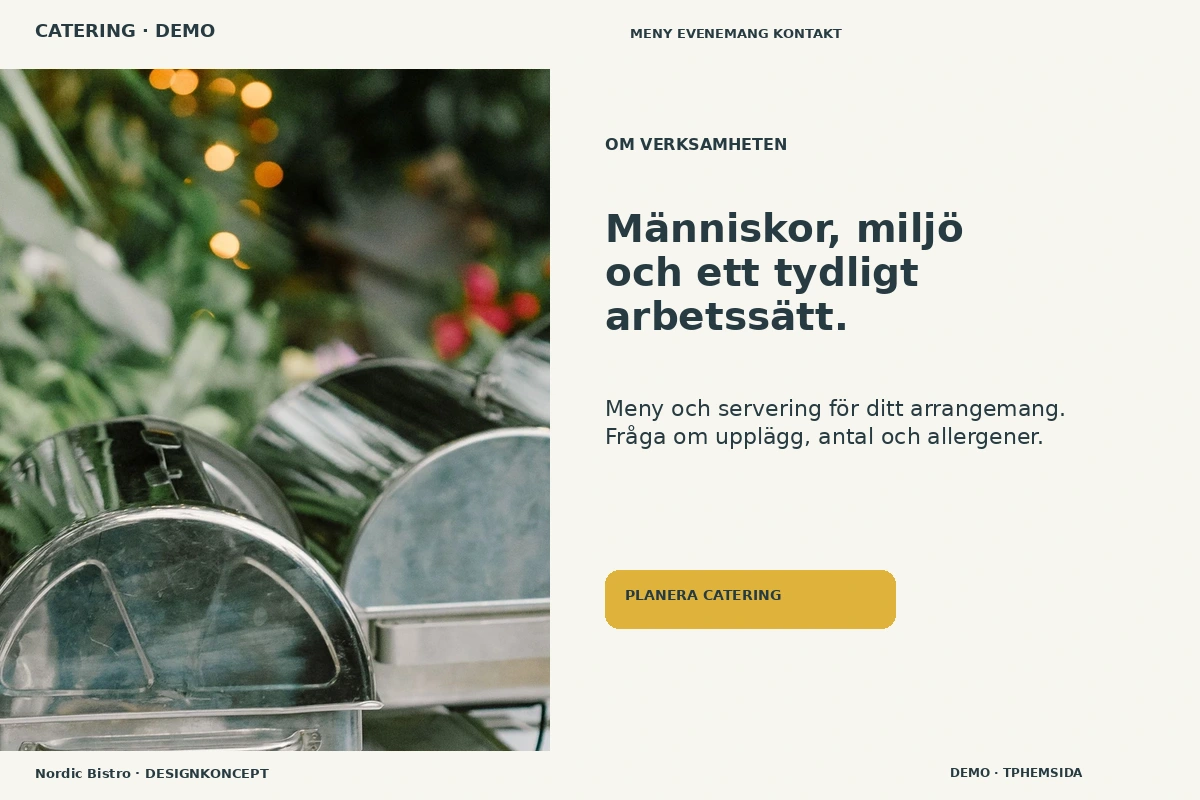 Nordic Bistro – Om verksamheten för catering
