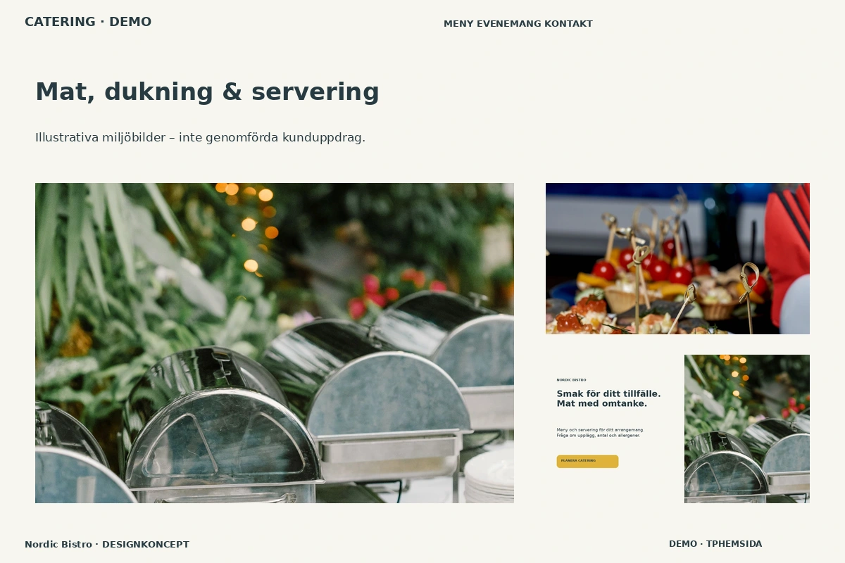 Nordic Bistro – Mat, dukning & servering för catering