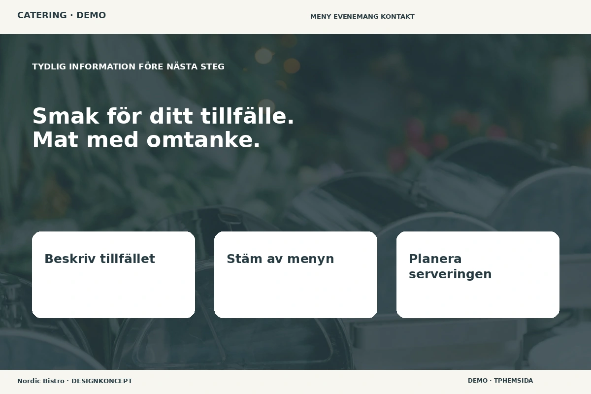 Nordic Bistro – Inför ditt val för catering