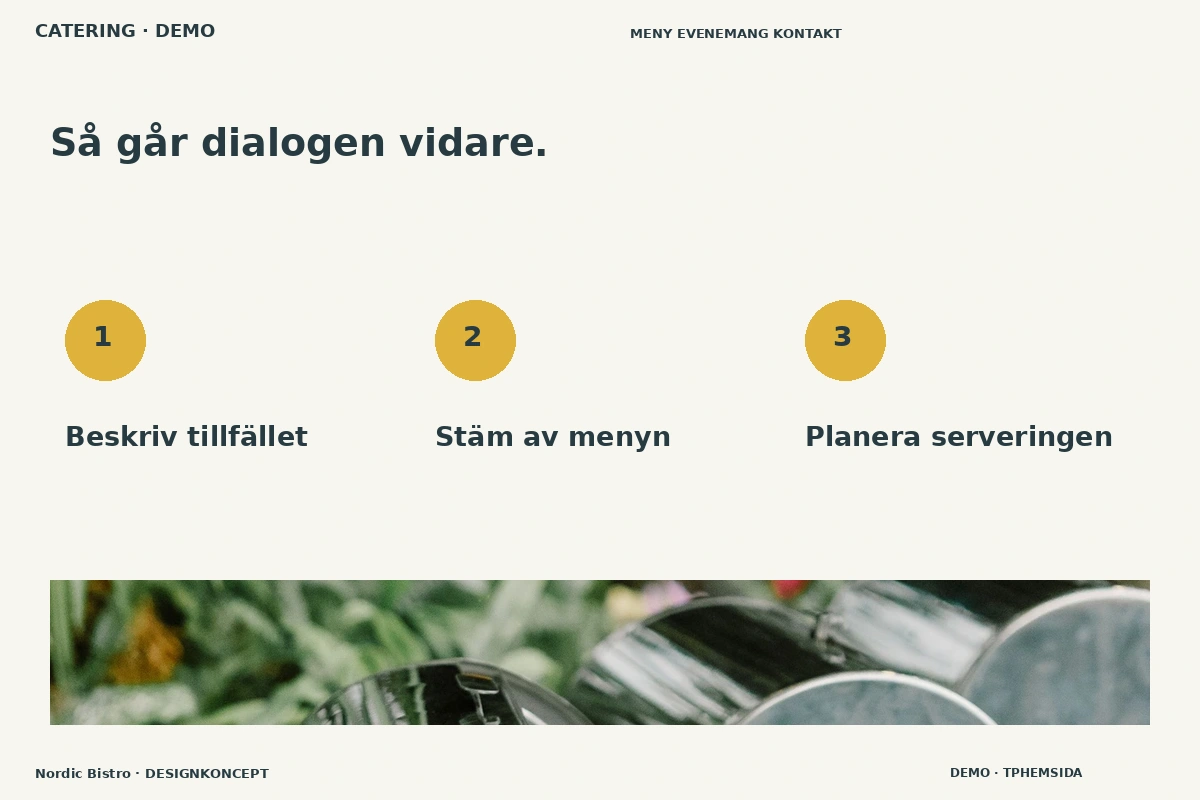 Nordic Bistro – Så fungerar dialogen för catering