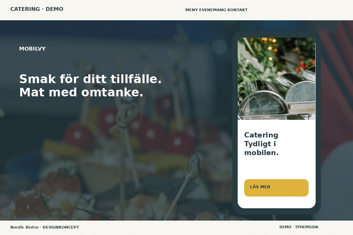 Nordic Bistro – Mobilvy för catering