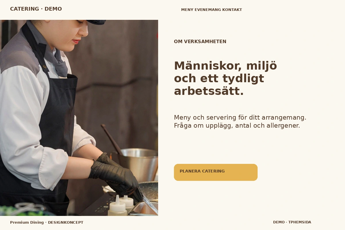 Premium Dining – Om verksamheten för catering