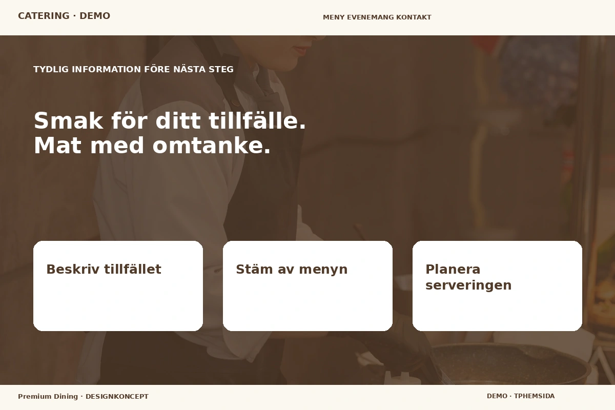 Premium Dining – Inför ditt val för catering