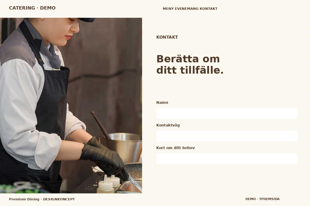 Premium Dining – Kontakt för catering