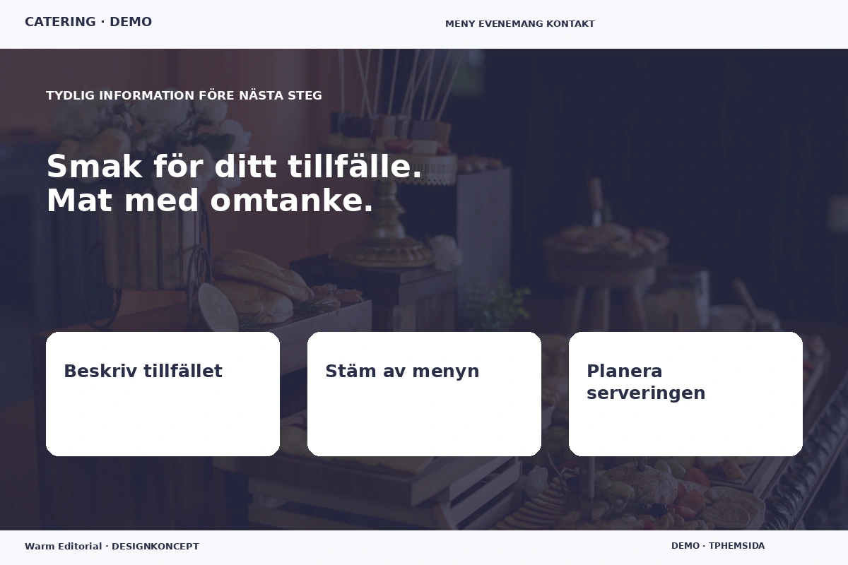 Warm Editorial – Inför ditt val för catering