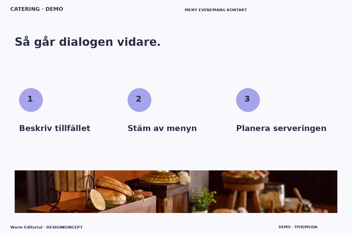 Warm Editorial – Så fungerar dialogen för catering
