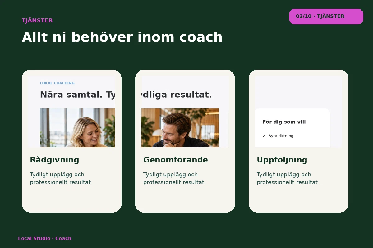Local Studio – Tjänster för coach