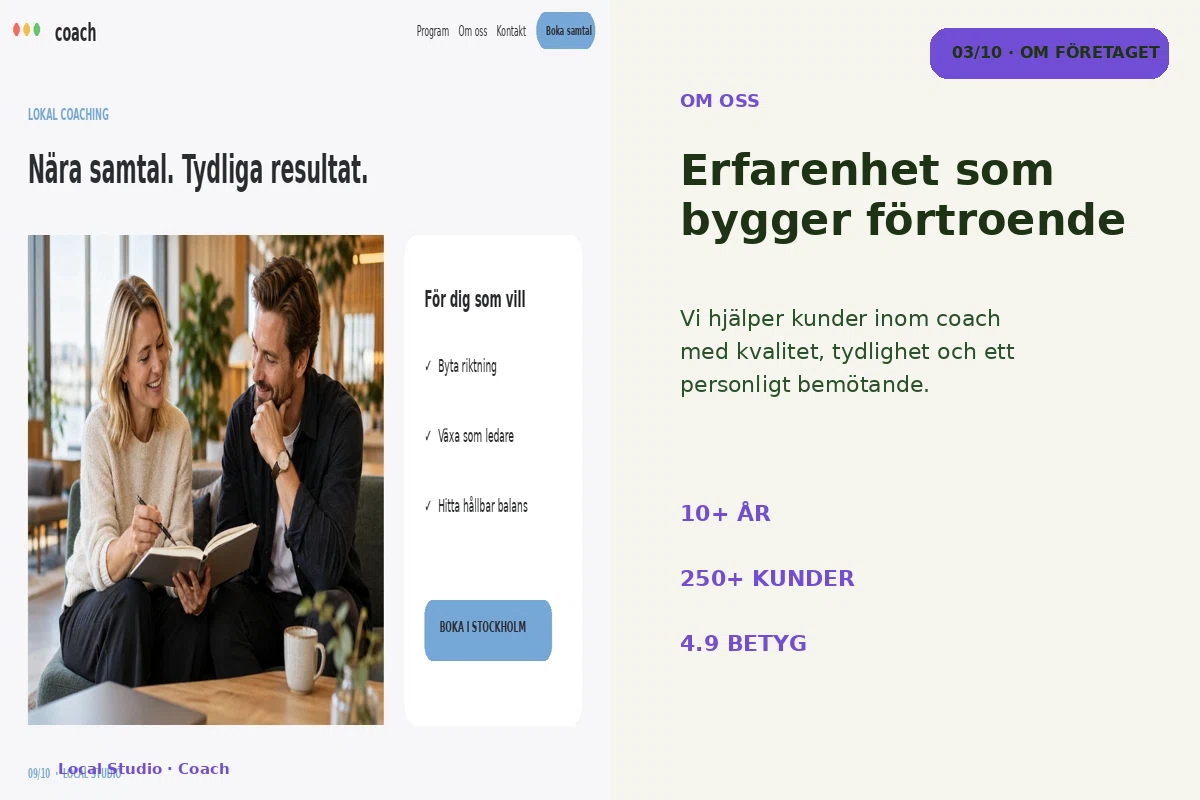 Local Studio – Om företaget för coach