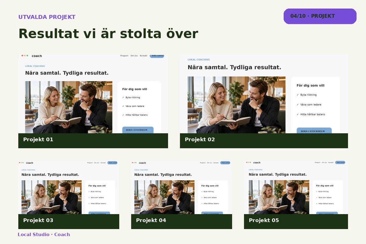 Local Studio – Projekt för coach
