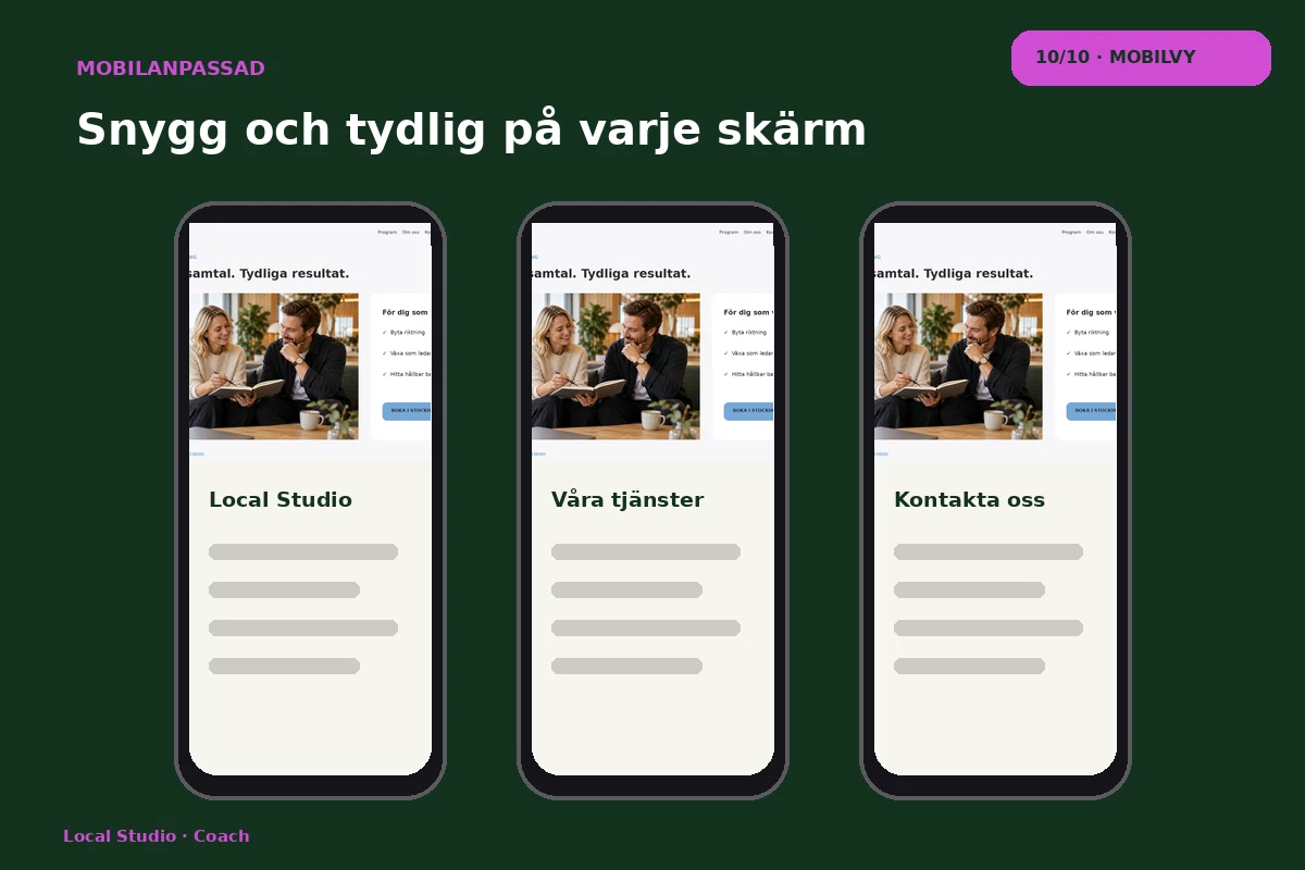 Local Studio – Mobilvy för coach