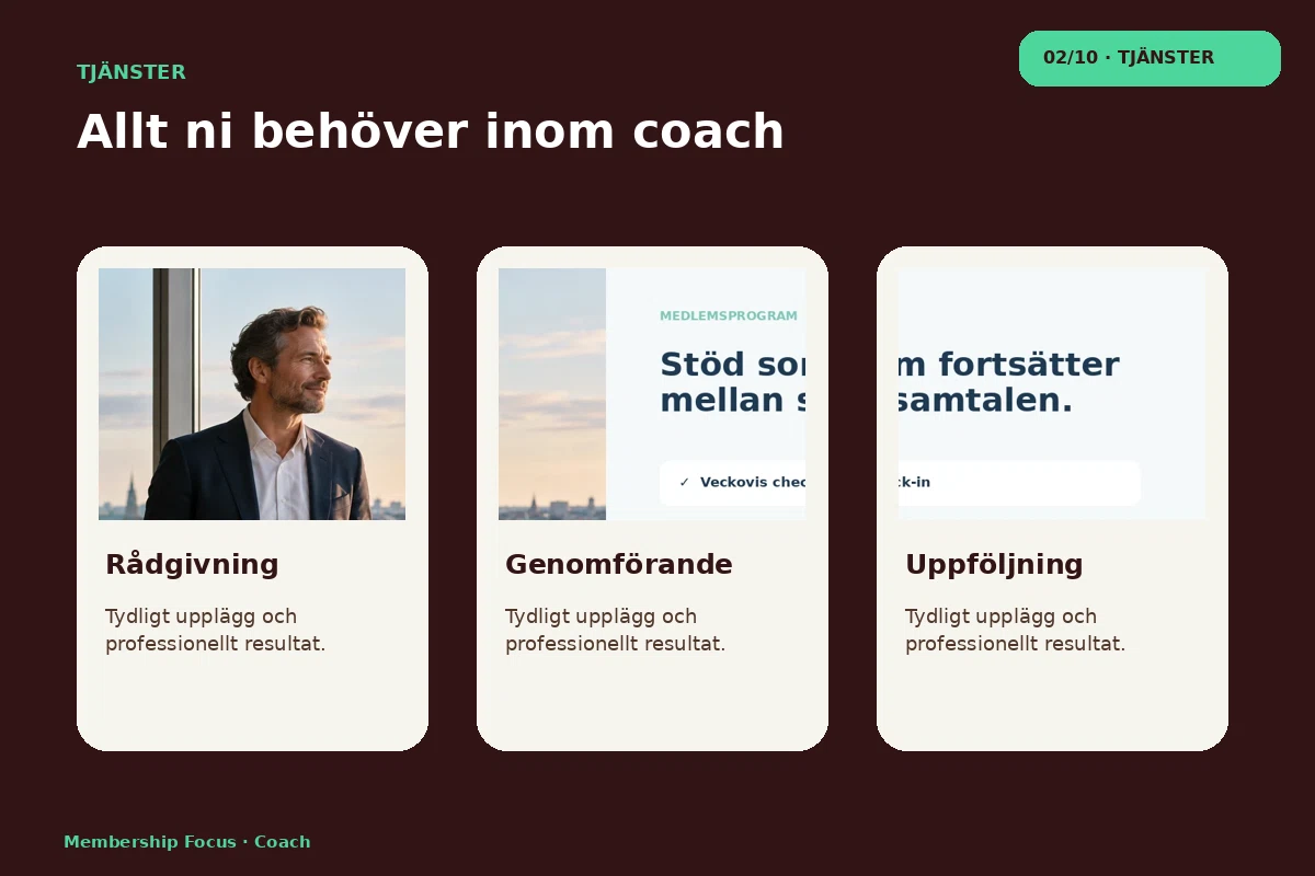 Membership Focus – Tjänster för coach