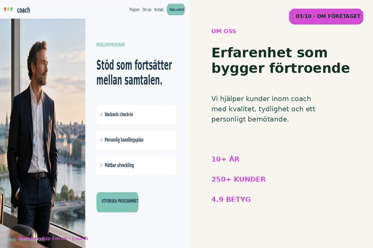 Membership Focus – Om företaget för coach