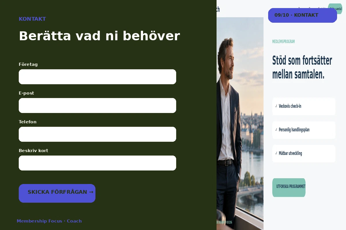 Membership Focus – Kontakt för coach