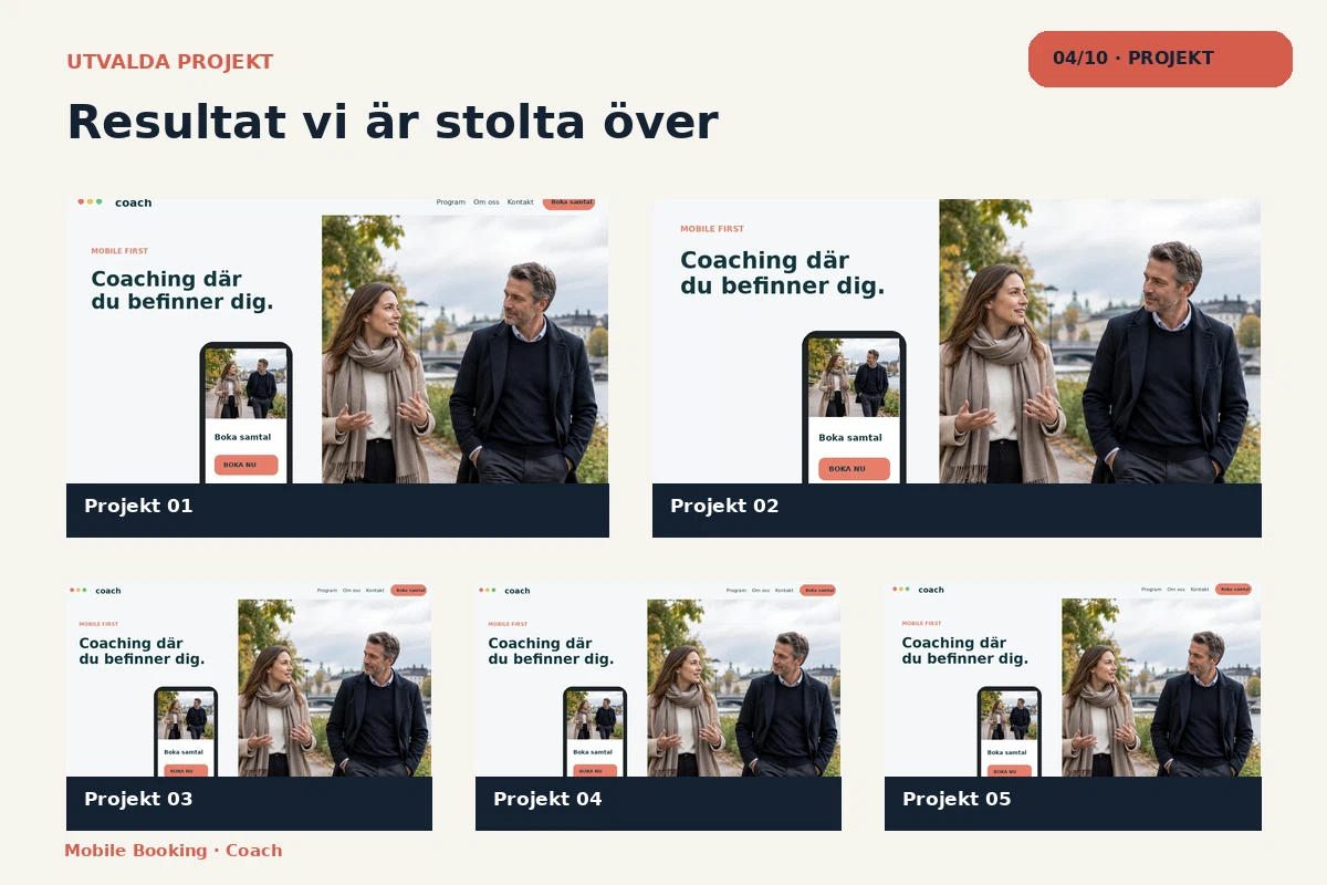 Mobile Booking – Projekt för coach