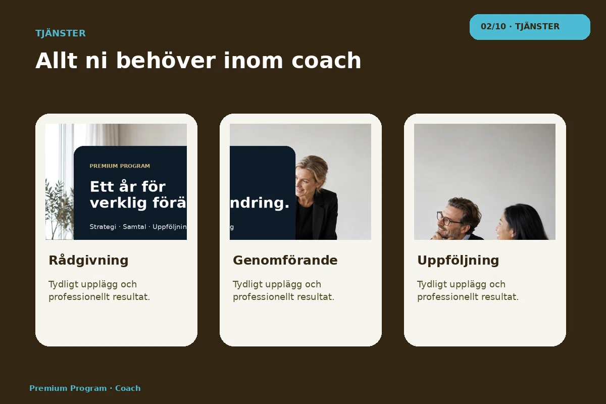Premium Program – Tjänster för coach