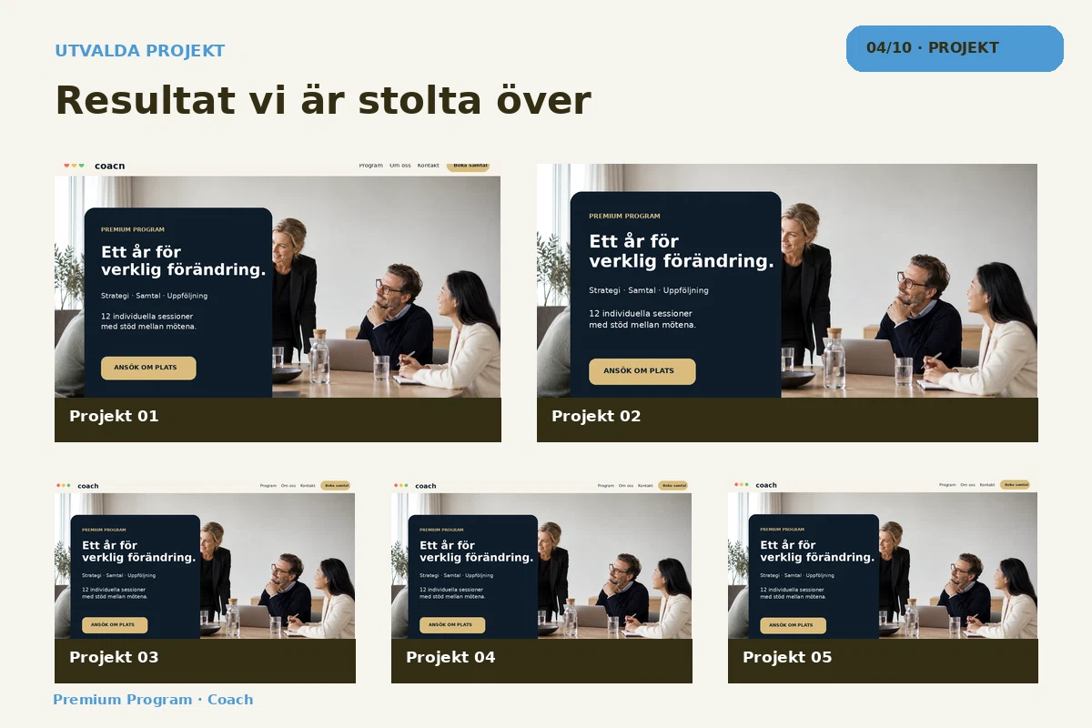 Premium Program – Projekt för coach