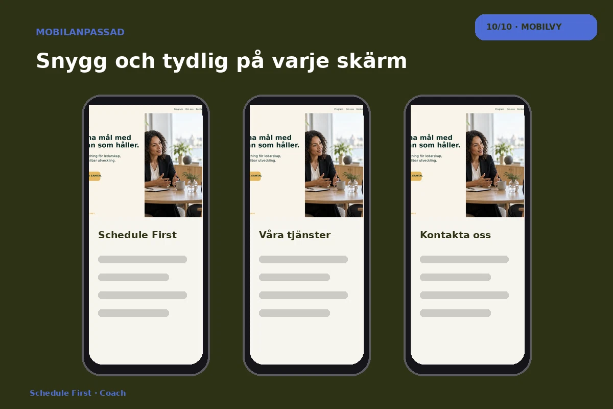 Schedule First – Mobilvy för coach