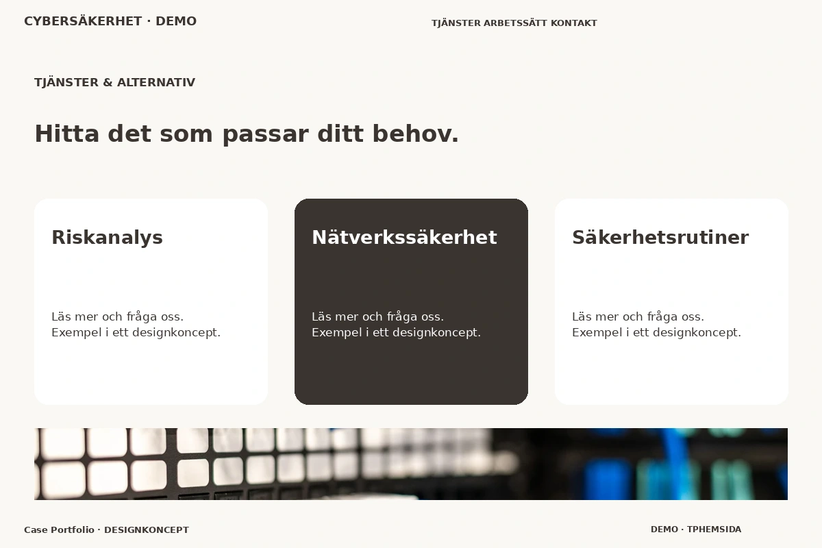 Case Portfolio – Tjänster & alternativ för cybersäkerhet
