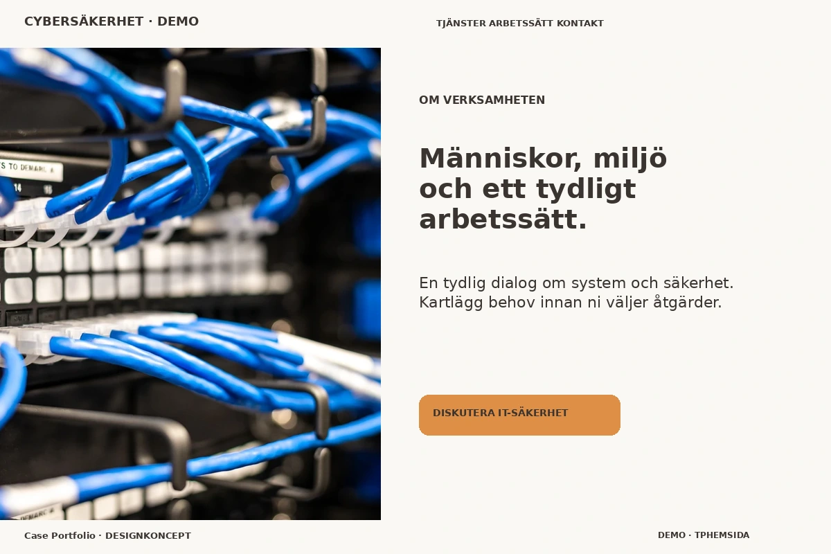 Case Portfolio – Om verksamheten för cybersäkerhet