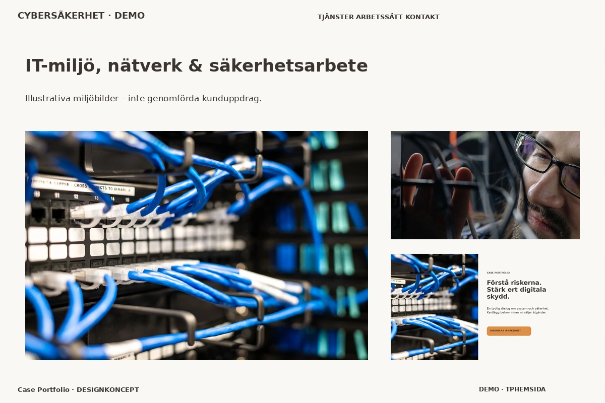Case Portfolio – IT-miljö, nätverk & säkerhetsarbete för cybersäkerhet