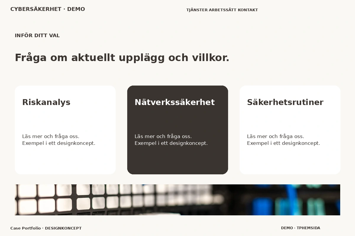 Case Portfolio – Alternativ & villkor för cybersäkerhet