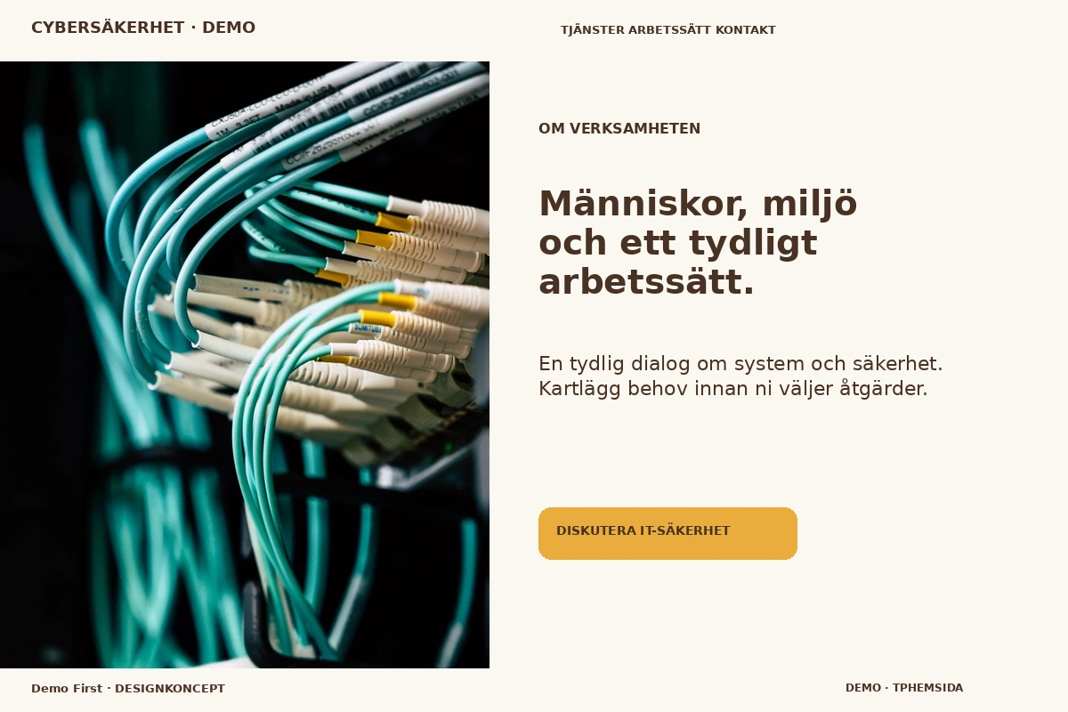 Demo First – Om verksamheten för cybersäkerhet
