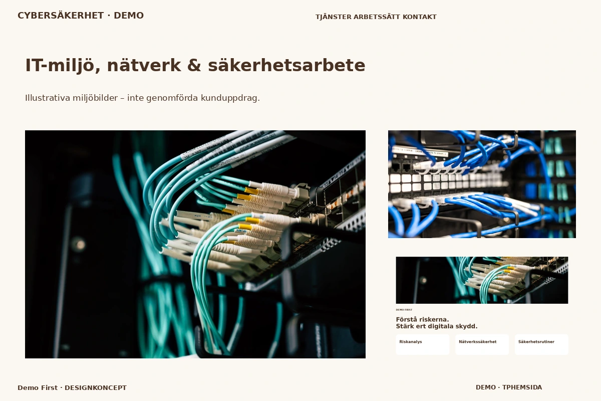 Demo First – IT-miljö, nätverk & säkerhetsarbete för cybersäkerhet